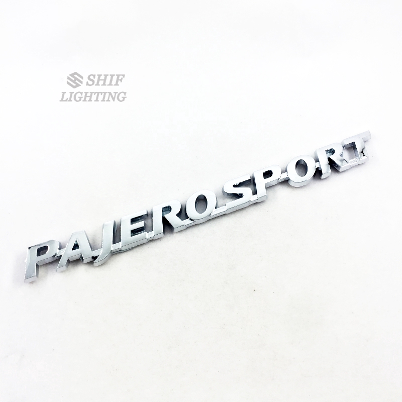 1pc Stiker Emblem Logo PAJERO SPORT Bahan ABS Krom Untuk Mobil MITSUBISHI