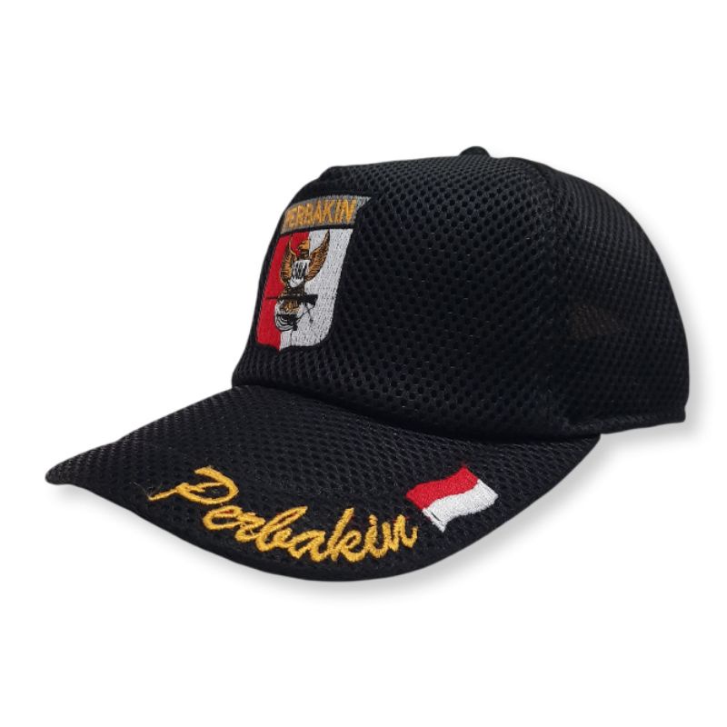 Topi Lapangan / Topi Jaring PERBAKIN / Doblemes Logo PERBAKIN INDONESIA