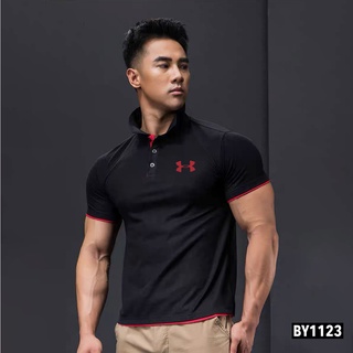 Kaos kerah fashion pria gym musclefit santai atasan keren bagus korea polo shirt