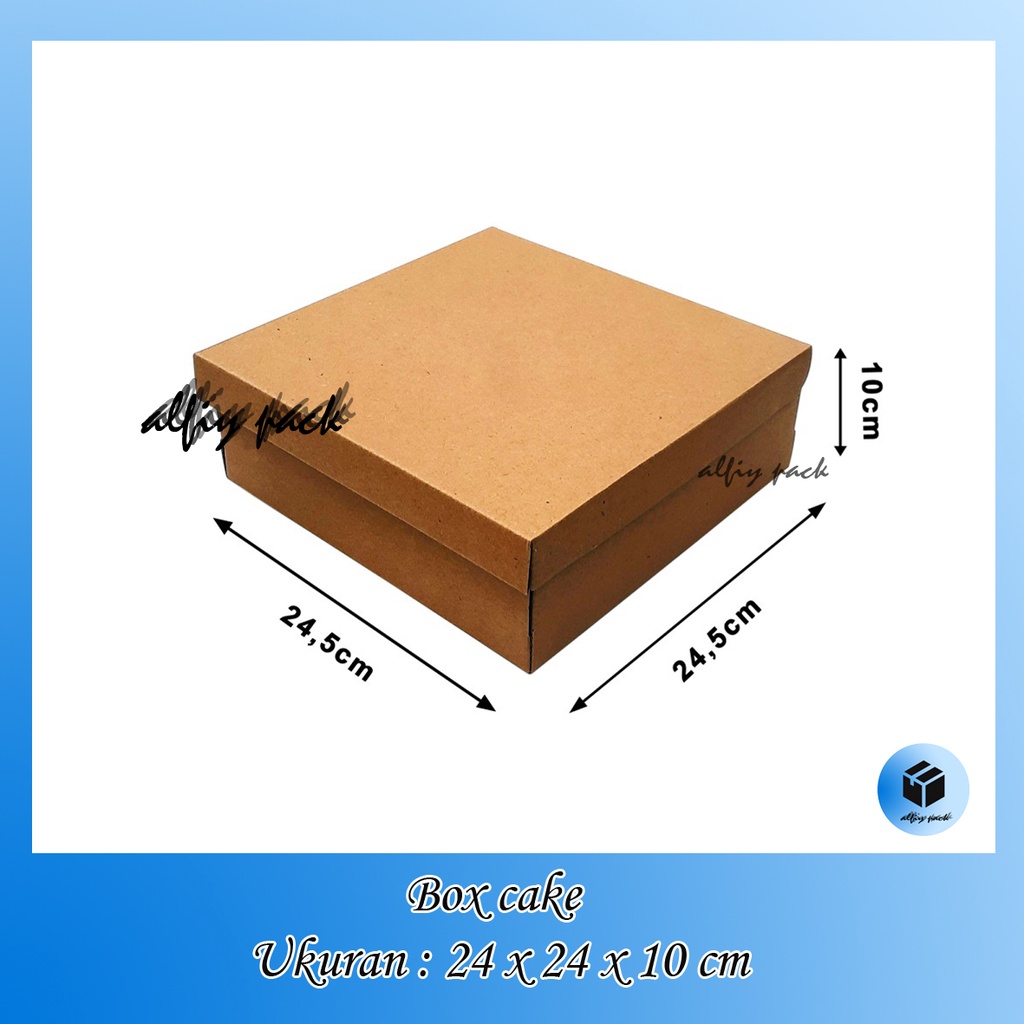 

1pack isi 10pcs BOX CAKE TART COKELAT POLOS UKURAN 24x24x10 CM KOTAK KARTON PACKAGING HAMPERS DUS BOLU TART SOUVENIR BOKS / GIFTBOX