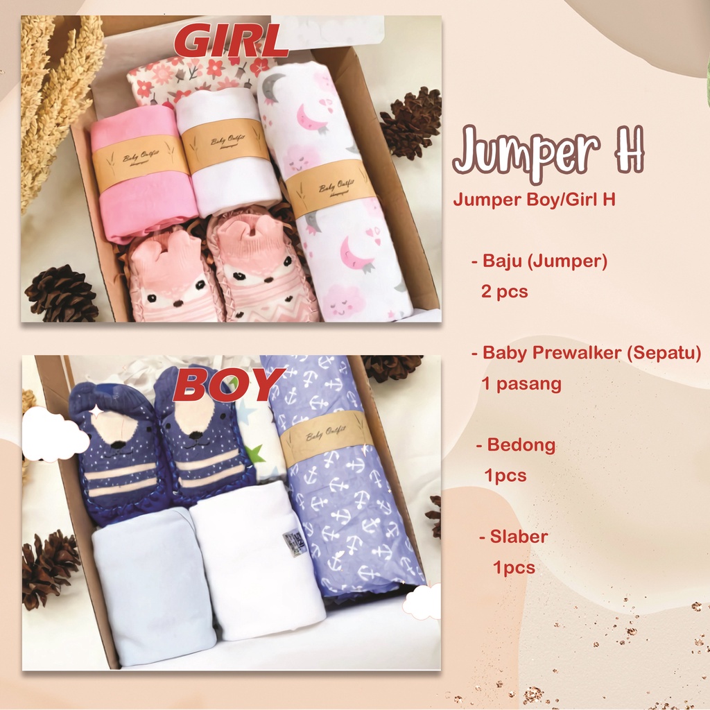 Hampers baby/ hampers bayi/ baby gift/ kado bayi/ baby newborn/ Baby Fairy tale Set-Jumper H