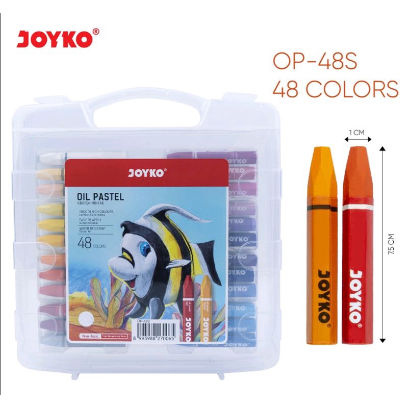 

Crayon Krayon Minyak Oil Pastel Joyko 48 warna