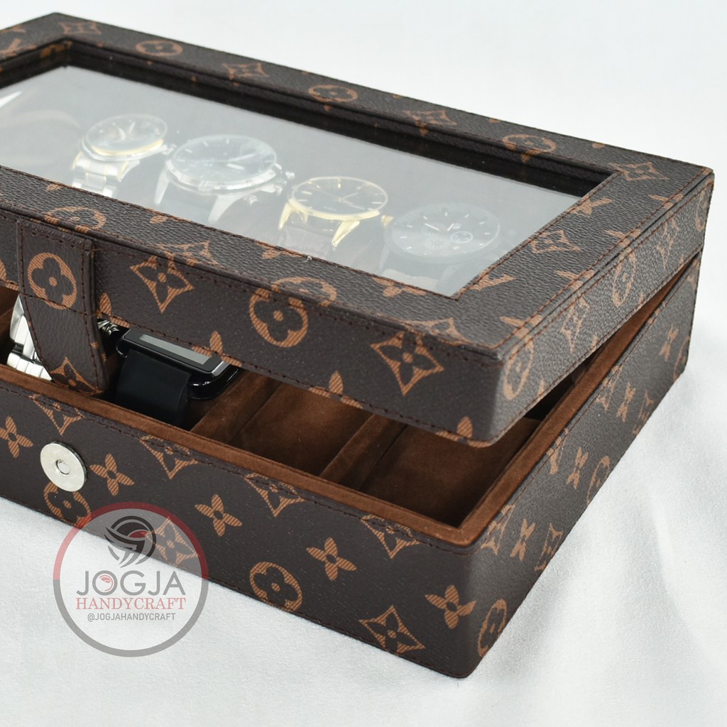 Kotak Jam Tangan Isi 12 | Box Jam Tangan - Motif Mono