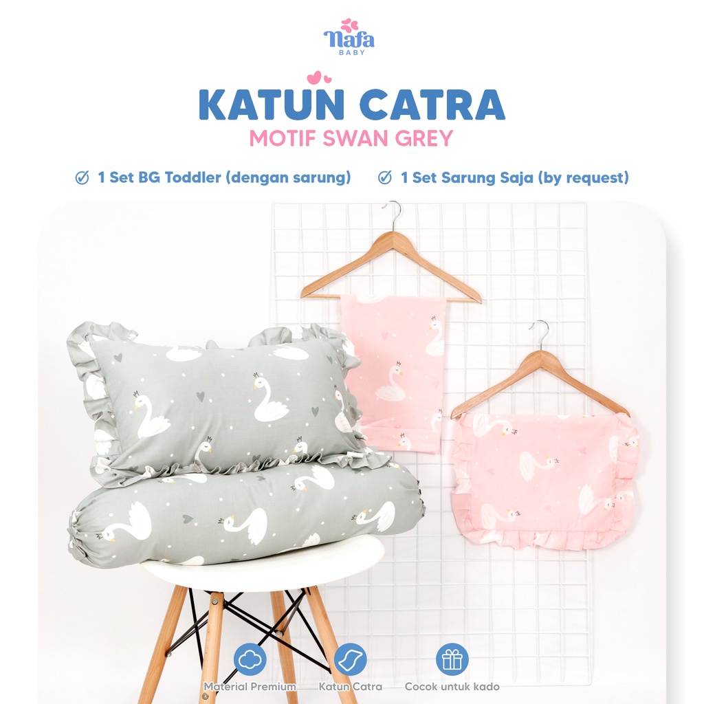 NAFA BABY - Bantal Bayi Balita Include Guling Dan Sarung Bantal Guling | Paket Bantal Guling Todler
