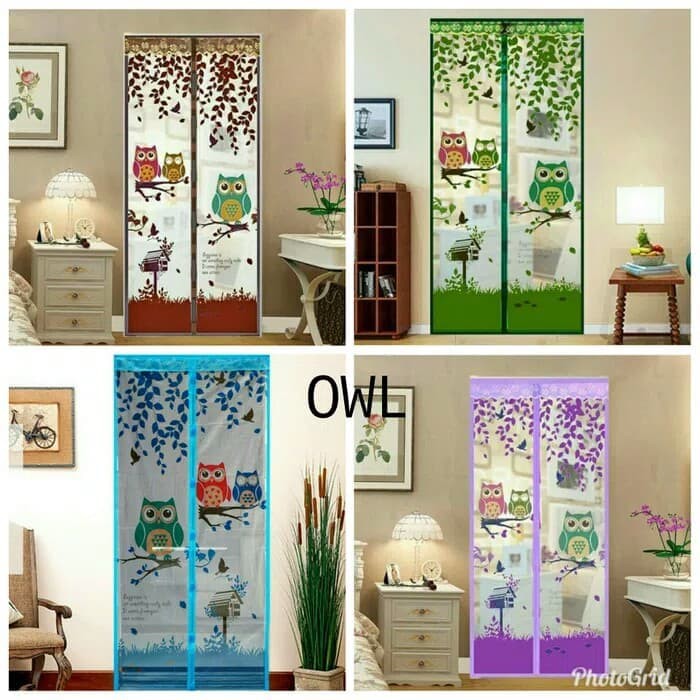Terbaru OWL - Tirai Pintu Magnet Anti Nyamuk Tirai Gorden Hordeng Magnet