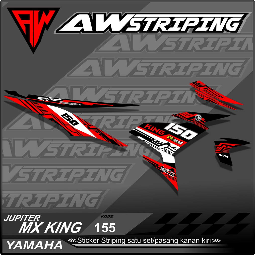 Sticker Striping Yamaha Mx King 150  List Variasi Racing Semi Full -  Sticker Striping Jupiter Mx Ki