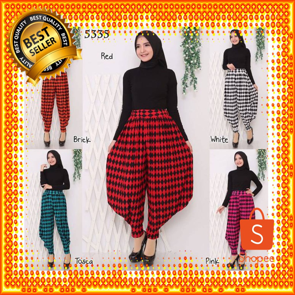 NEW Celana Panjang Wanita Celana Aladin Bahan Jersey Korea 5335