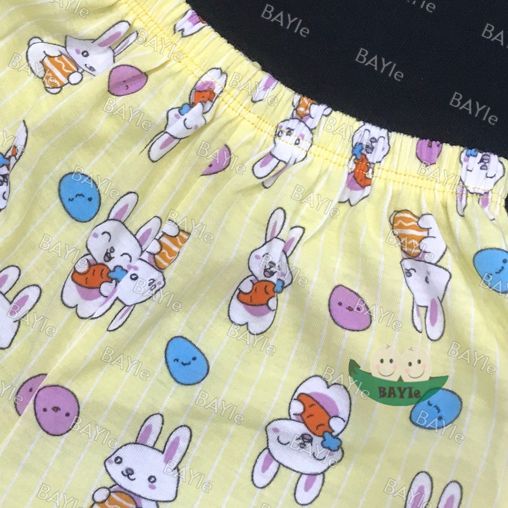 BAYIe - Setelan Singlet/Kutung Anak/Bayi FULL PRINT Motif RABBIT MOM'S GIFT STL-23-SG SNI Bahan 100% Katun Size S - XXL