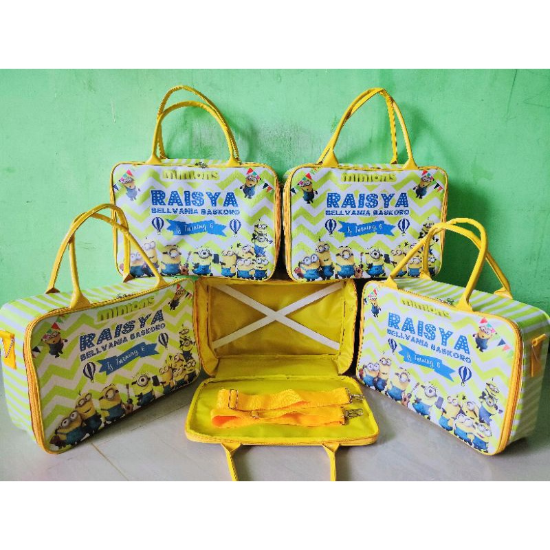 Tas mini koper souvenir gambar printing castem free desain gambar