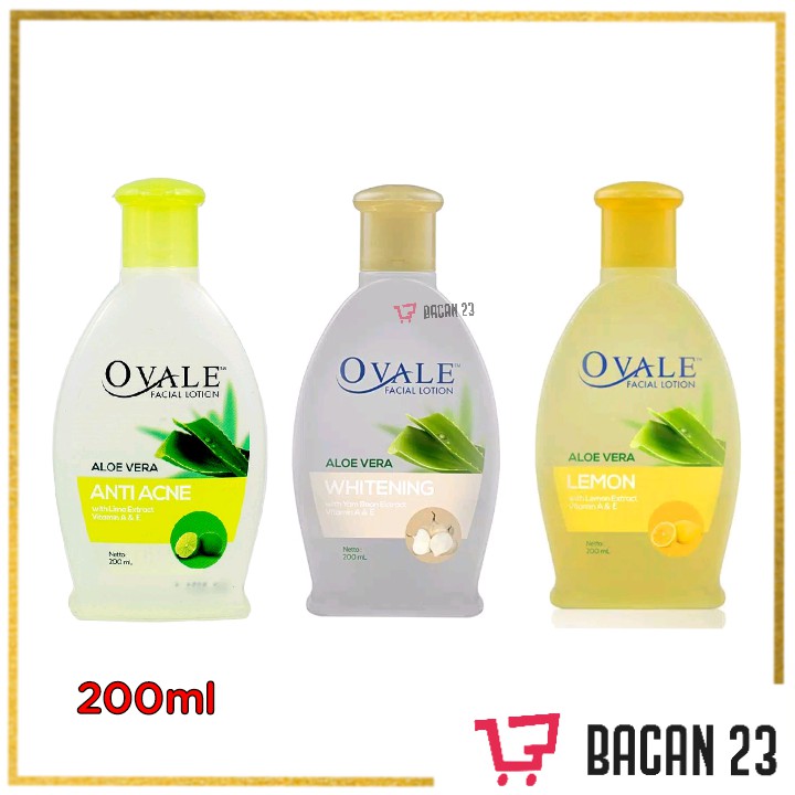 Ovale Facial Lotion Aloe Vera (200ml)/ Pembersih Wajah/ Bacan23