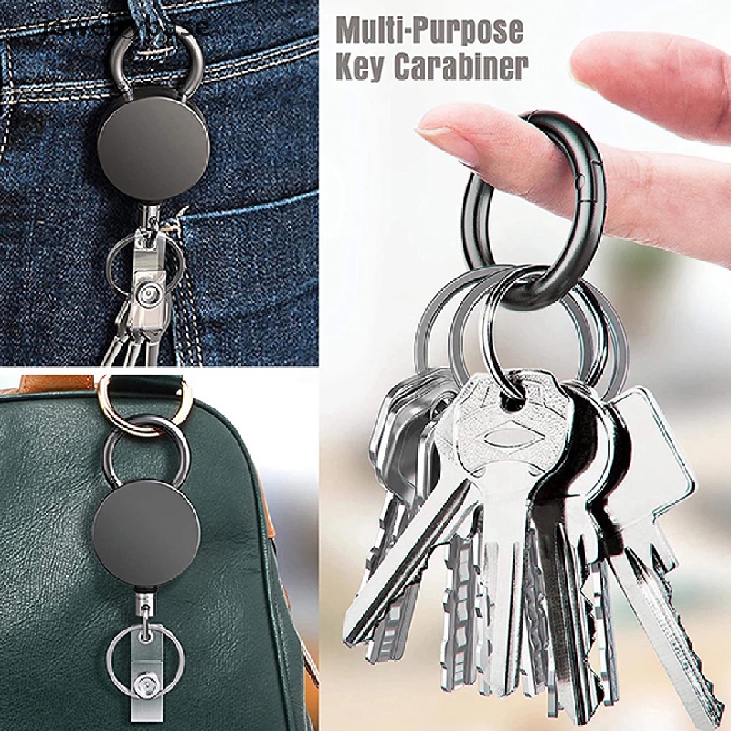 (jewelrybase) Gantungan Kunci Tali Kawat Teleskopik Taktis Anti Maling Untuk Camping / Outdoor