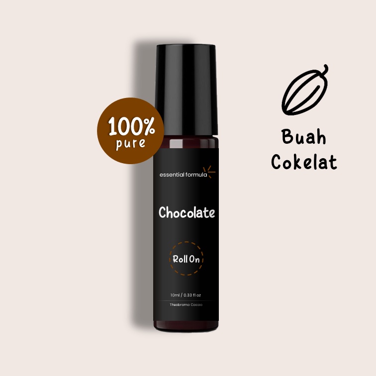 10ML Organic Chocolate Essential Oil Roll On Buah Cokelat Murni 100%