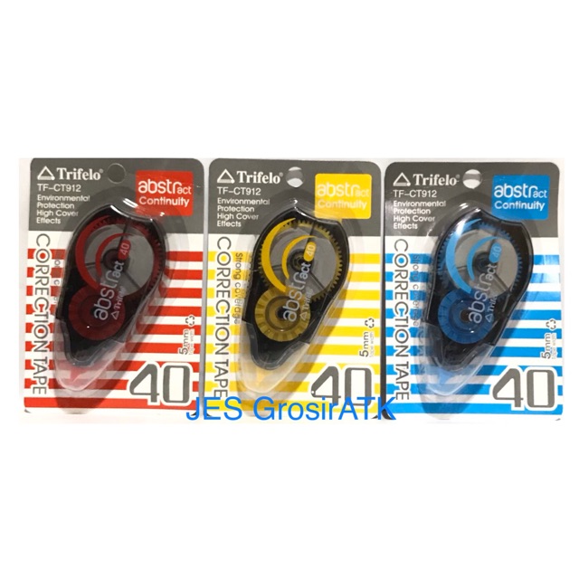 

Correction Tape Panjang 40 Meter / Pita Koreksi Tipex Kertas CT-912 CT-063 CT-5001 [pcs]