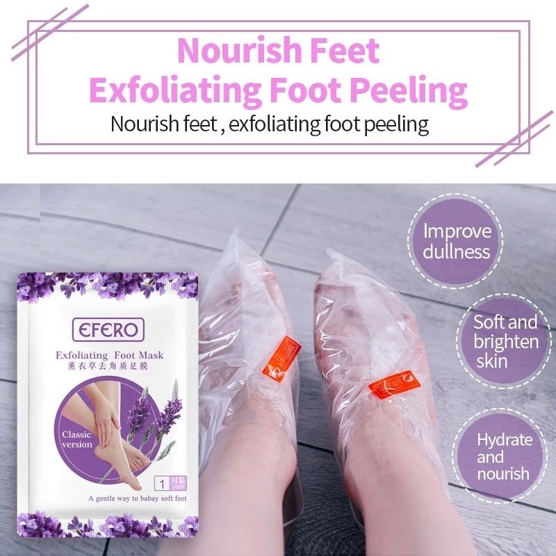 1 pasang Efero foot mask masker kaki foot peeling foot exfloating efero exfloating foot mask bodyserum nftheglow||fyskin brightening bodyserum