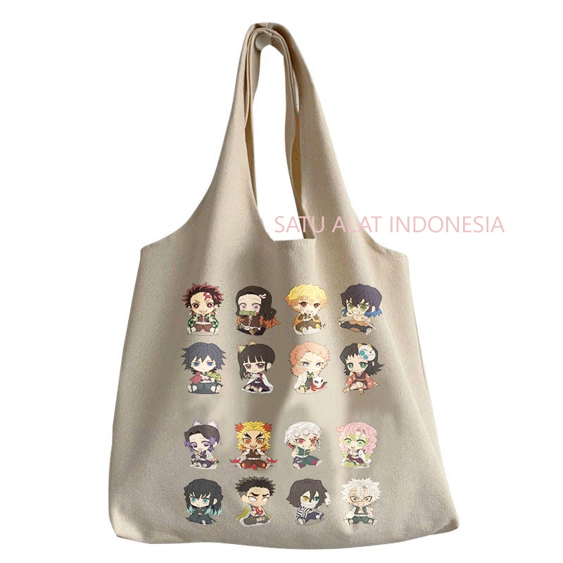 BLACK CANVAS  ANIME TOTEBAG 3.0 BESAR 100% CANVAS ORIGINAL