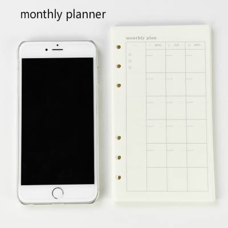 A5 A6 Inner Monthly Weekly Daily Planner Dotted Line To Do List Blank Inner