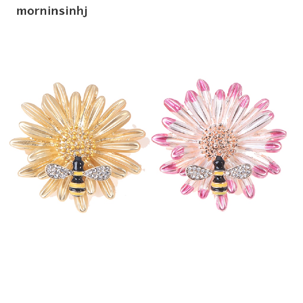 Mornin 1pc Bros Pin Bentuk Bunga Mataharilebah Daisy Untuk Aksesoris Fashion Wanita