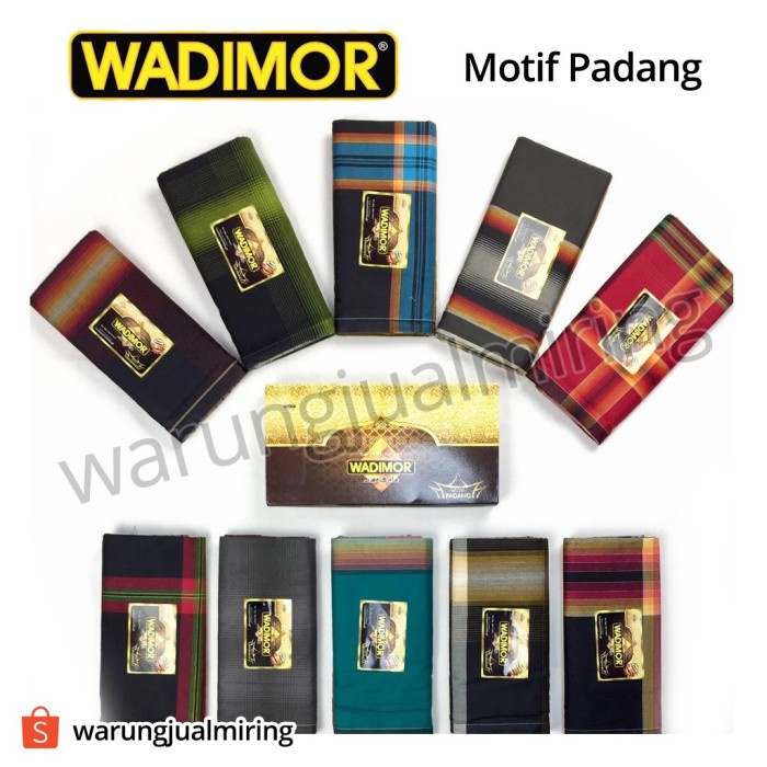sarung-celana- sarung wadimor motif padang - kain tenun dewasa pria laki cowok sholat -celana-sarung