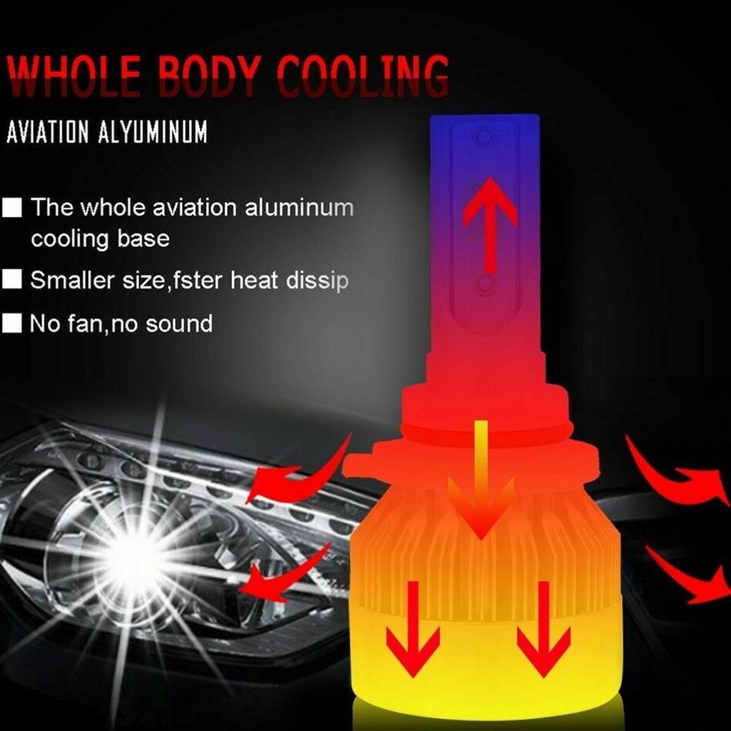 High Quality Headlamp Lampu C6 LED MOBIL COB C6 H H11 H8 H9 H16 36W 3800LM 6K Lampu  0S0