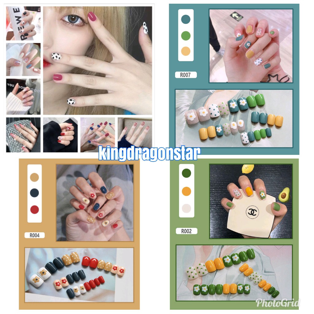 COD 12PCS KUKU PALSU BERBAGAI MOTIF LUCU / NAIL ART KUKU PALSU LUCU KD126