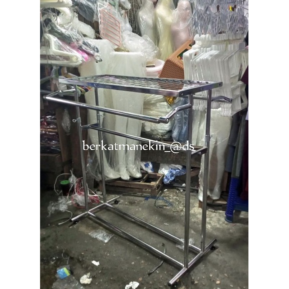 gawang baju 2 sisi + tatakan ram.(gawang sayap)