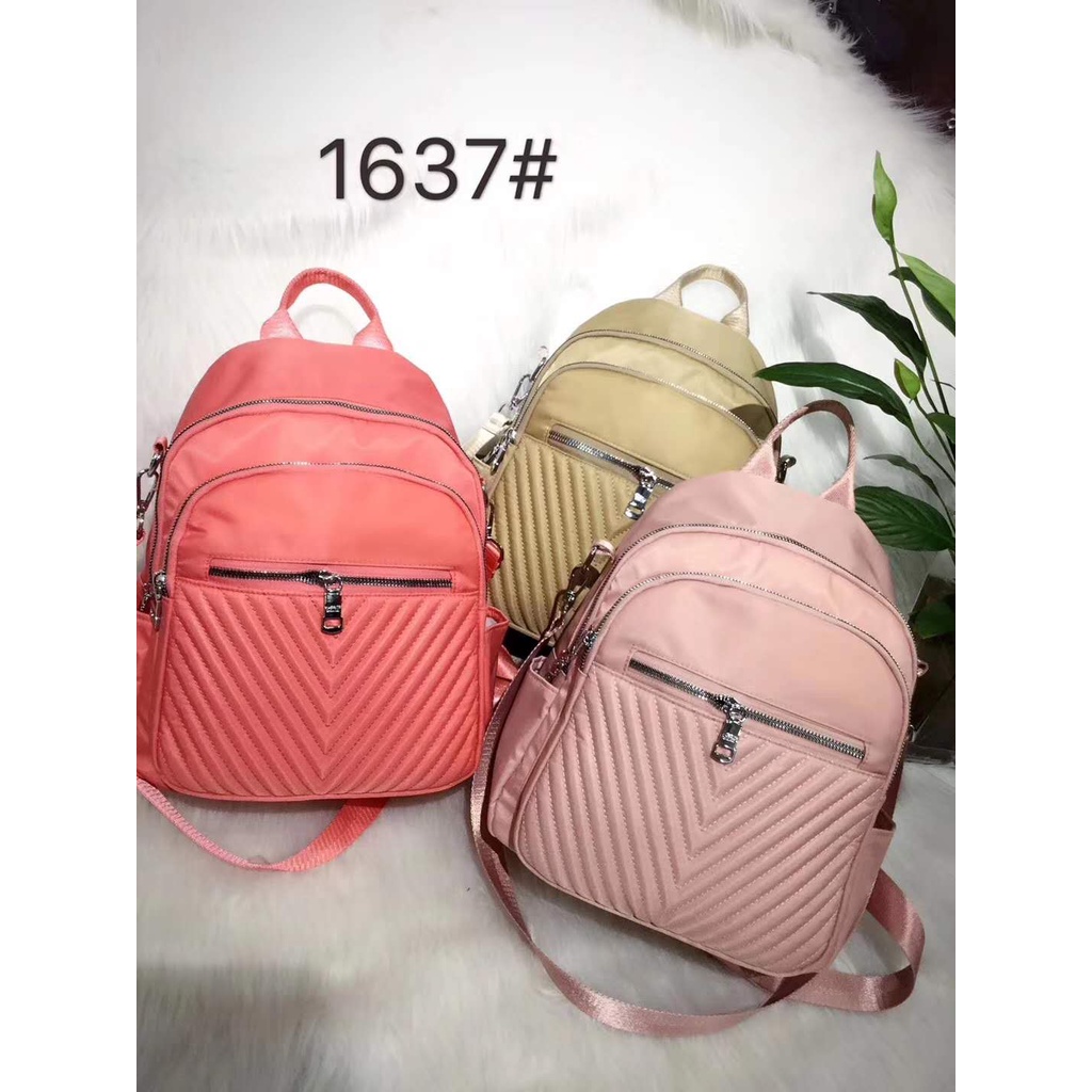 Tas Wanita Import Jinjing dan Ransel YS1637 1637 Bordir Piramida Bahan Parasut Kualitas Super High Quality Brand Impor