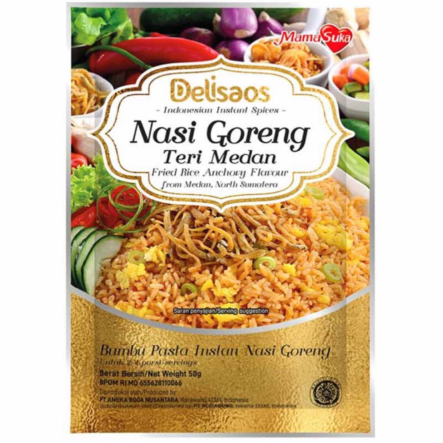 

MAMASUKA DELISAOS BUMBU NASI GORENG TERI MEDAN 50G