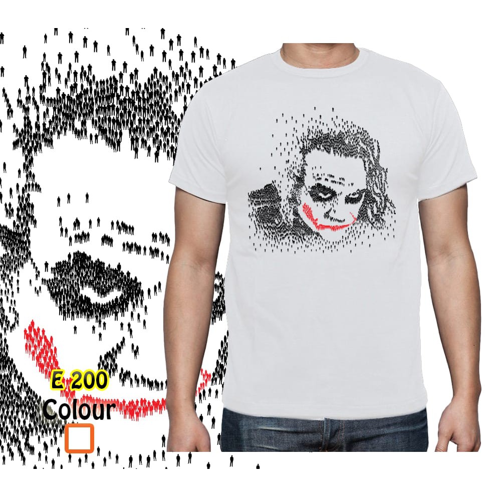 Kaos Baju Joker Orang  Putih Tshirt Big Size Jumbo Superhero XL-XXXL Rhymes Import