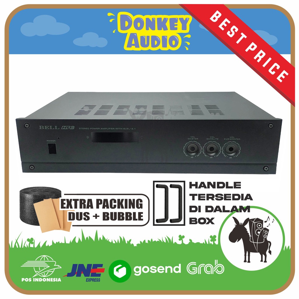 BOX POWER AMPLIFIER HRR3 HR3 HR 3 HRR 3 POWER 2.1 LUBANG MP3 TONE  AMPLIFIER BELL
