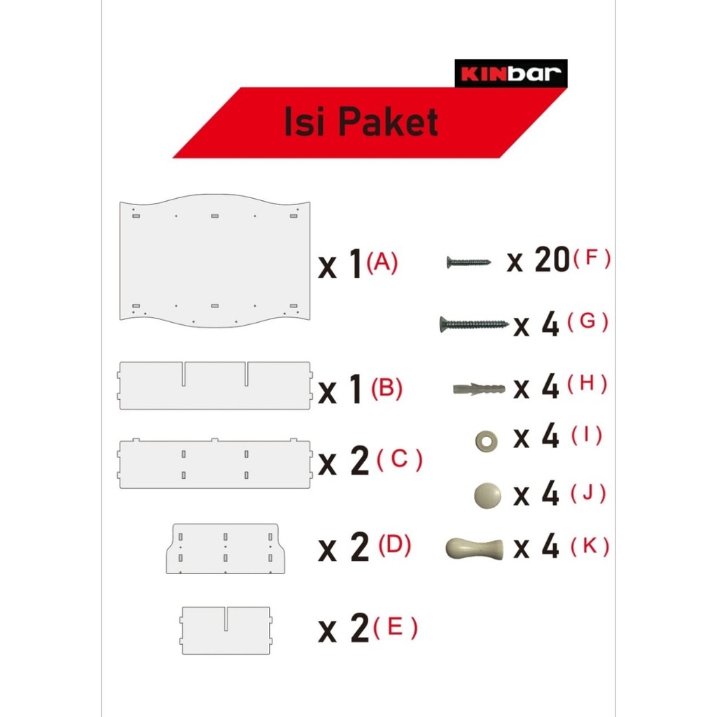 Rak Pajangan Dengan 4 Hook MB940