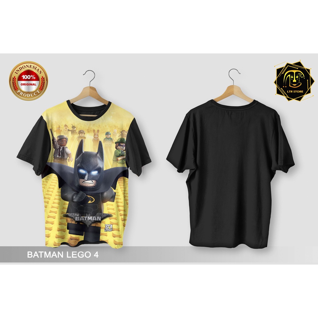 [ BAYAR DI TEMPAT ] BAJU PRINTING GAMBAR BATMAN LEGO 4 -  BAJU DISTRO ORIGINAL GAMBAR SUPERHERO MARV