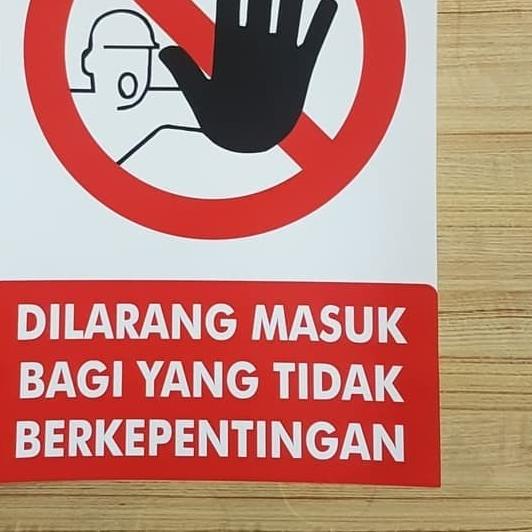 

☆ DILARANG MASUK BAGI YANG TIDAK BERKEPENTINGAN 30X20CM STICKER SIGN ۩