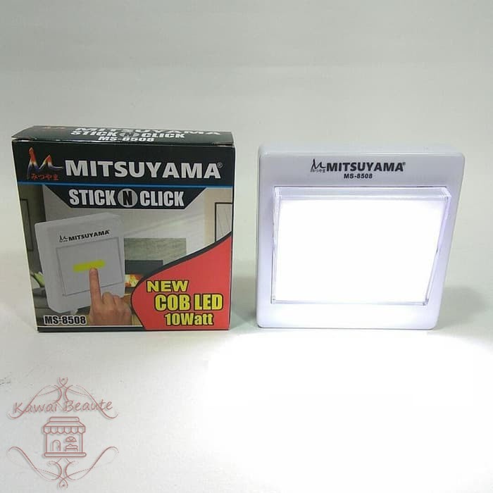 Lampu Emergency Mitsuyama Stick N Click 10 Watt MS-8508 COB LED magnet Model