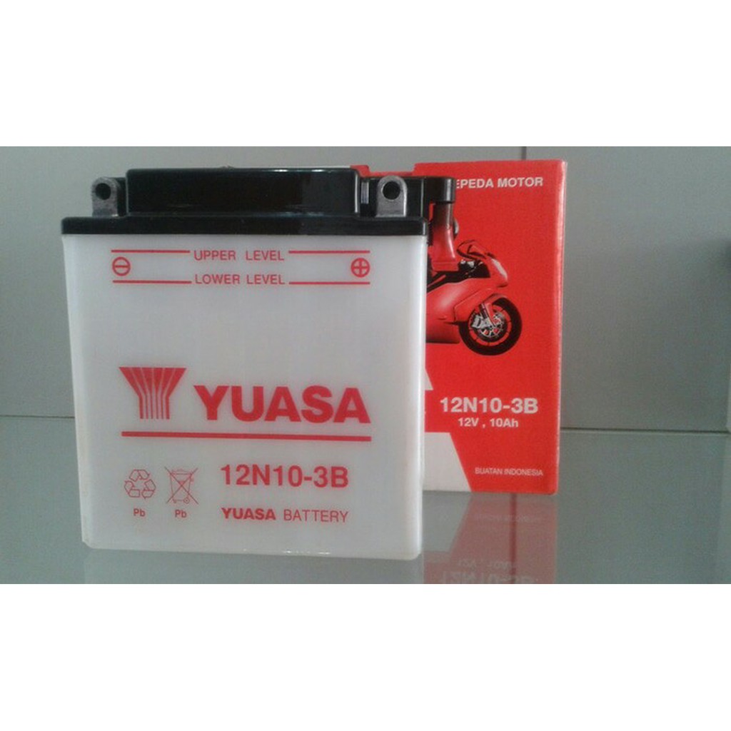 Aki Motor Binter Mercy YUASA 12N10-3B 12 volt 10 Ah accessories