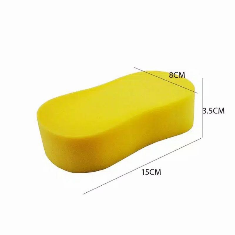 Sponge Busa Cuci Mobil Motor Piring Kuning 8 Busa Foam Wash Tebal Spon