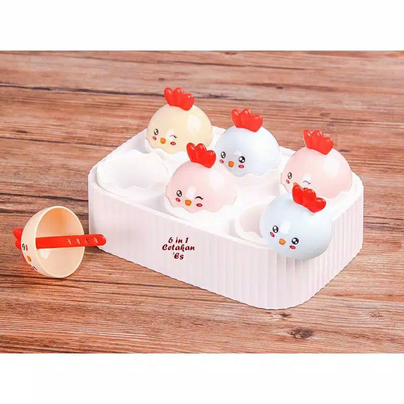 Set Cetakan Es / Puding EGG 1 set isi 6 cetakan motif telur hokkyshop
