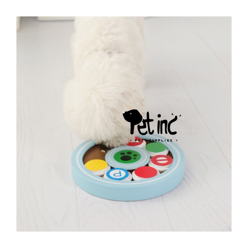 PAWCO WOODEN ROUND IQ FIND TREATS TOY