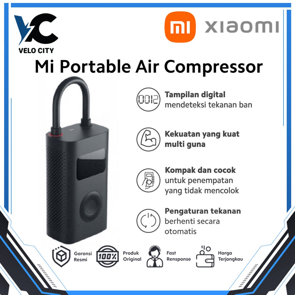 Pompa Portable Xiaomi Mijia Electric Air Pump Pompa Angin Xiaomi Original