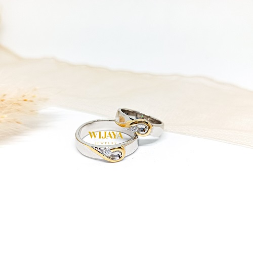 CINCIN NIKAH CUSTOM BERBAHAN PLATINUM DAN EMAS PUTIH
