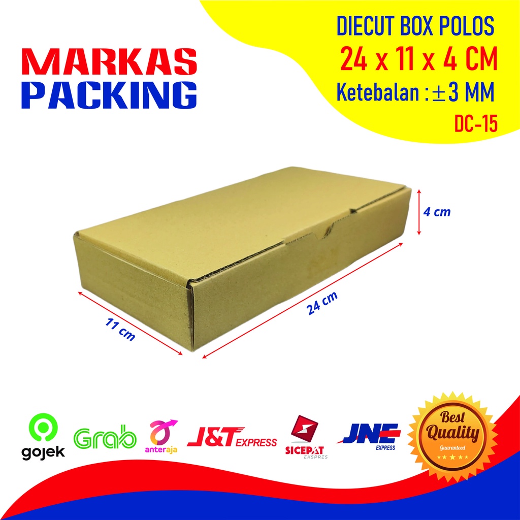 

Kardus Box Die Cut 24x11x4 CM Dus Packing Packaging Polos