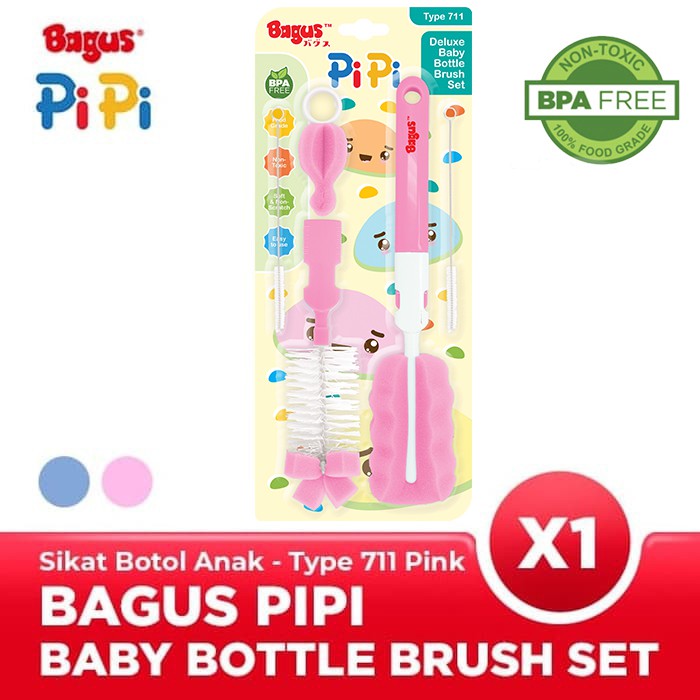 Bagus Pipi Deluxe Baby Bottle Brush Set Sikat Botol Bayi 711