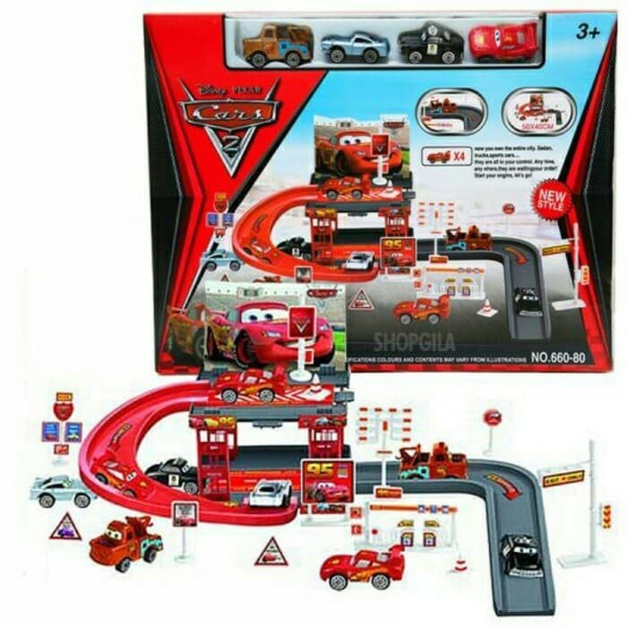 Track Set Parking Mobil anak  Mobil Mobilan Anak Cars 2