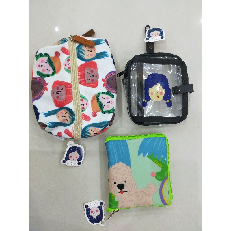 Obet Store - Idekuhandmade BUNDLING Clear Pouch Pubi + Tissue Cover Faces + Shopping Bag Elena