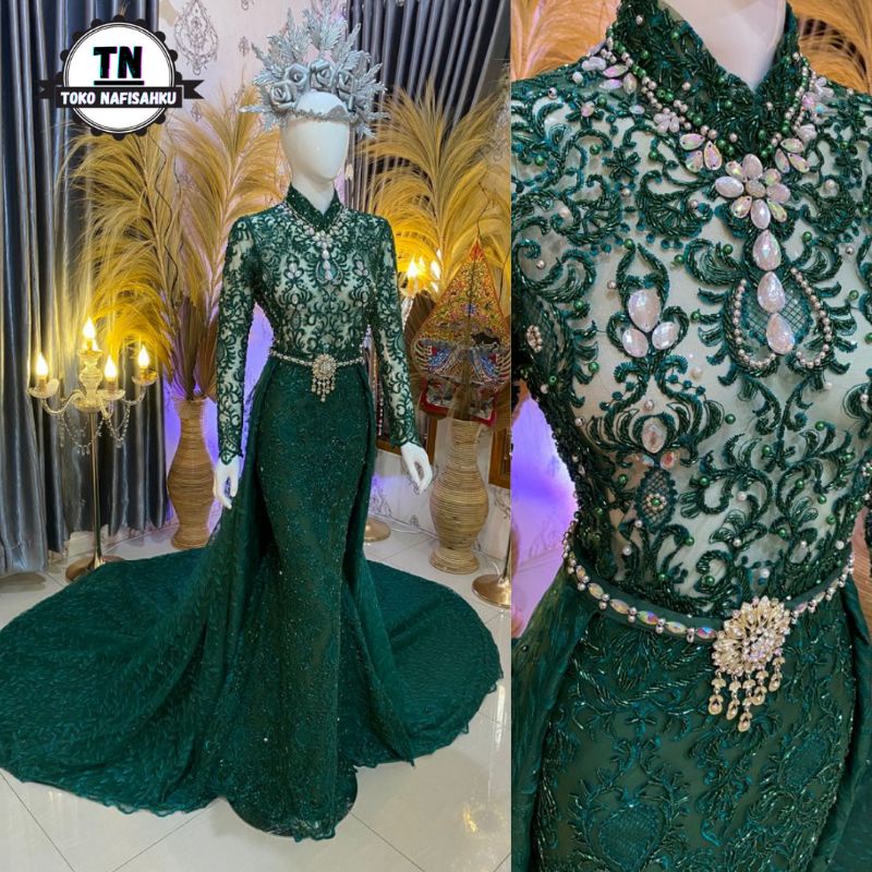 Murah Gaun pengantin / kebaya akad modern / gaun span / gaun pesta / kebaya modern /gaun muslimah
