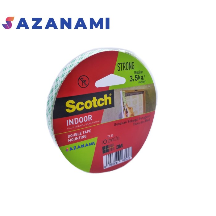 

Buruan Scotch 3M Double Tape 3M Mounting 12Mm X 3M Scotch 110-3B Indoor 3.5Kg Promo