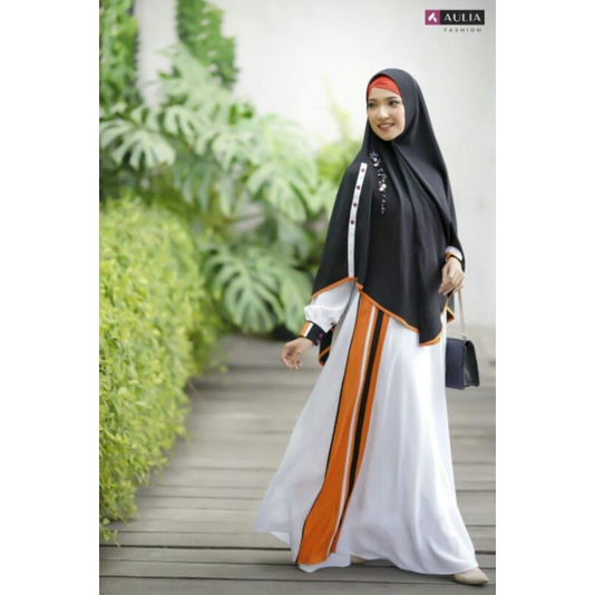 SET GAMIS AULIA QEIZAA WHITE