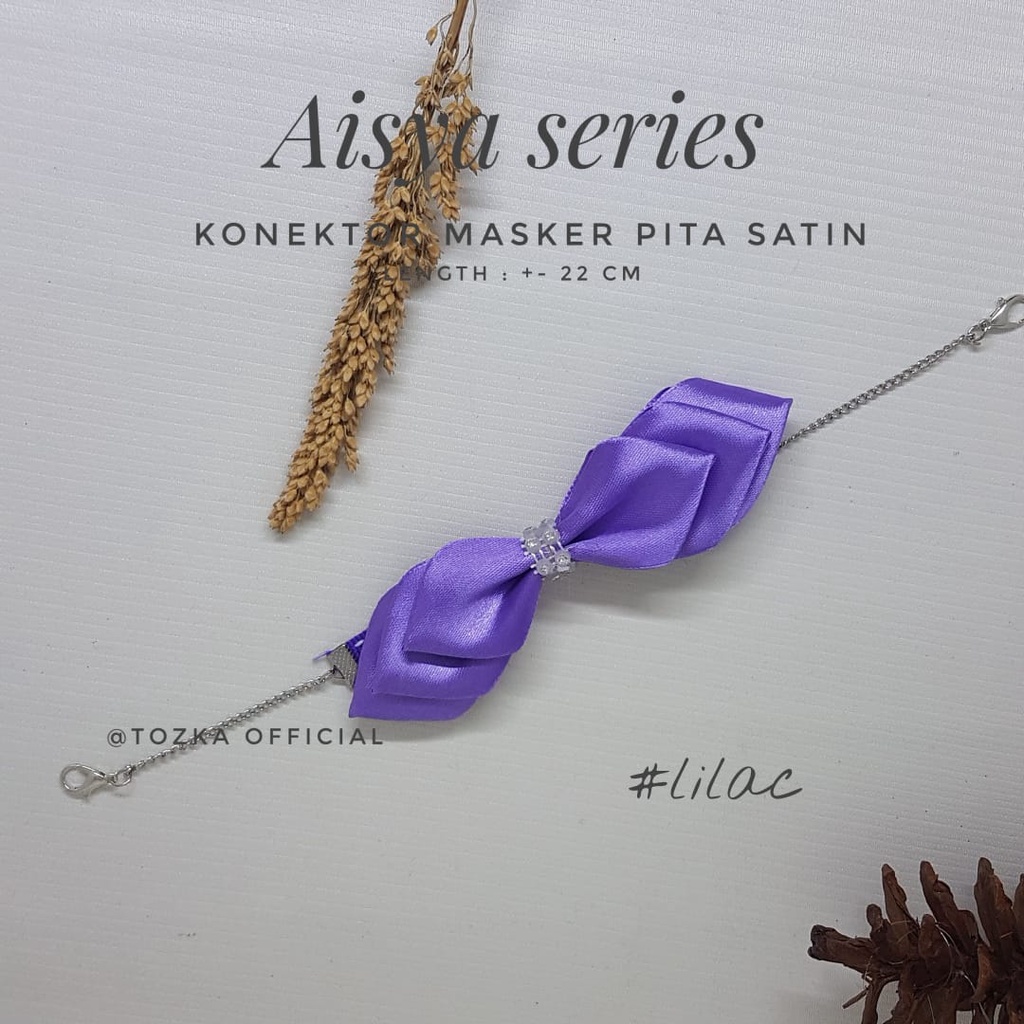 Aisya series I Konekor masker pita satin I Masker extender I Strap mask