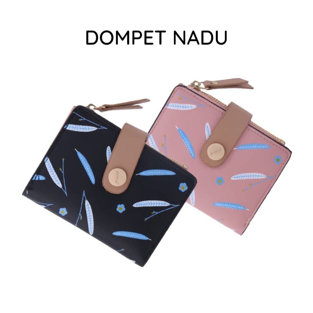 DOMPET LIPAT WANITA IMPORT MURAH KECIL KULIT NADU MINI KARTU KOIN PENDEK BRANDED BATAM PREMIUM KOREA