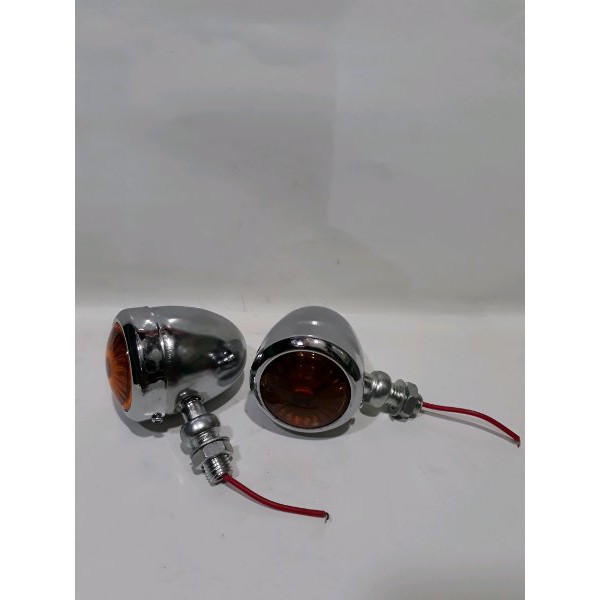 GOOD lampu sen motor klasik cb besi crome