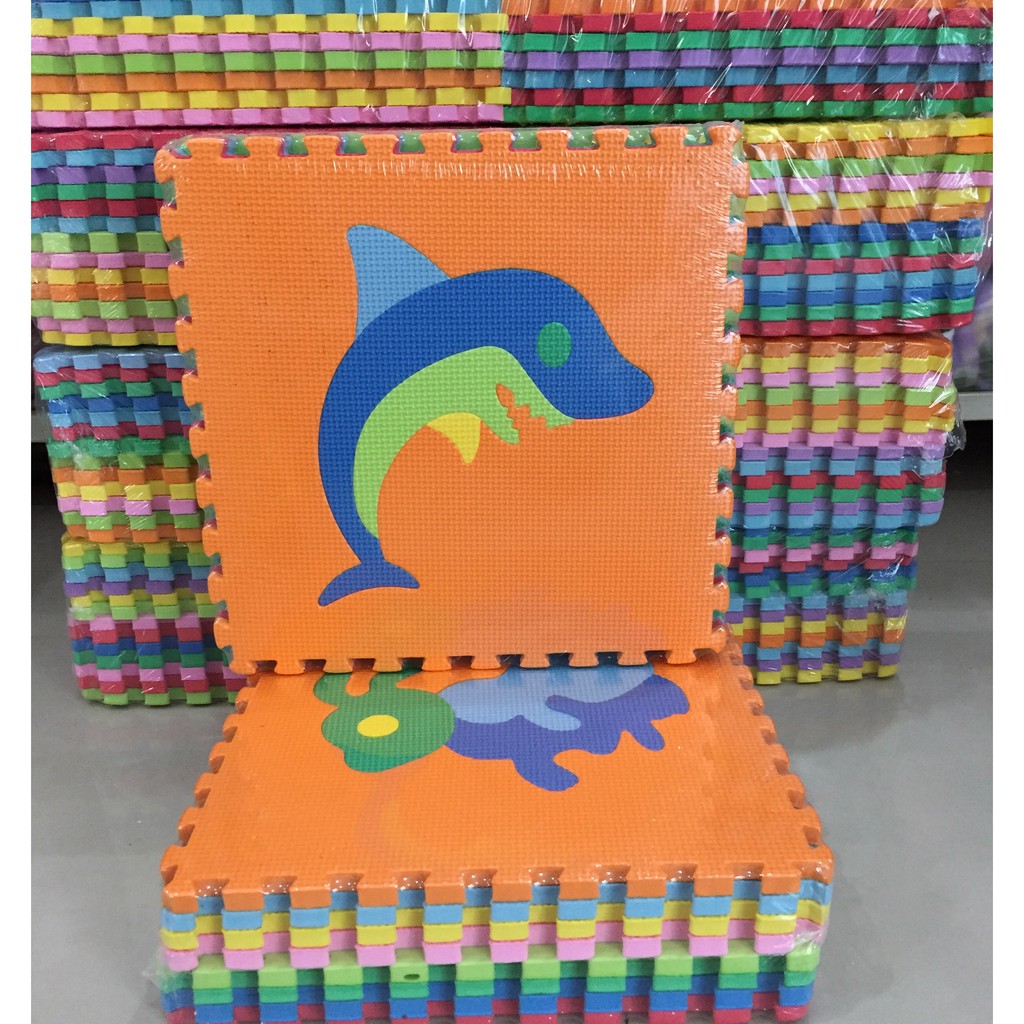 Karpet Edukasi Spons Puzzle Motif Hewan Untuk Anak Bermain